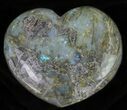 Flashy Polished Labradorite Heart #62946-1